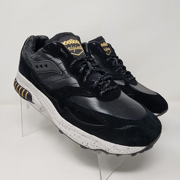 Saucony Running Shoes Mens 11 Black Las Vegas 3D Grid Hurricane Gym Logo Sneaker - Picture 1 of 8